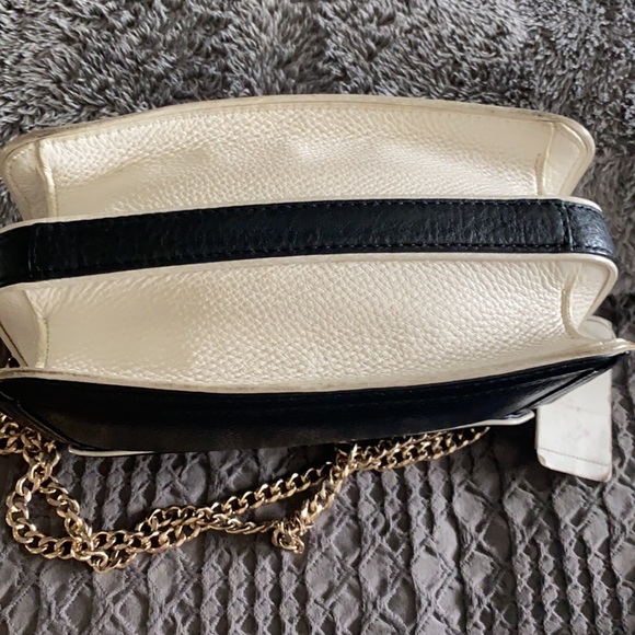 Tory Burch Duet Chain Convertible Shoulder Bag black New Ivory - Picture 6 of 13